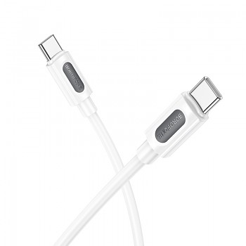 Datový kabel Borofone BX114 Structure USB-C - USB-C PD 60W 3A 1m bílý