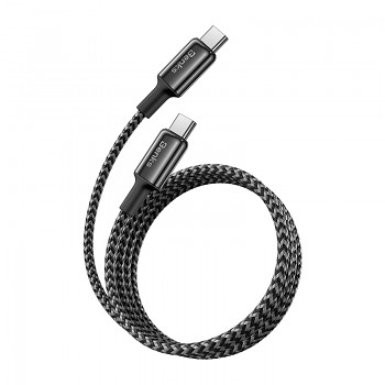 Datový kabel Benks D49 Braided USB-C - USB-C PD 60W 3A 1,2m černý