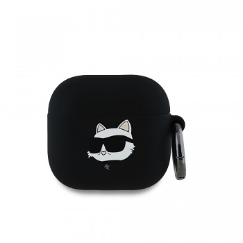 Pouzdro Karl Lagerfeld 3D Logo NFT Choupette Head pro AirPods 4 Black