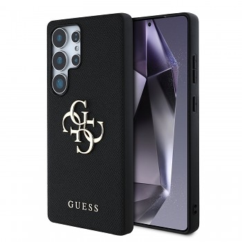 Zadní kryt Guess PU Grained 4G Metal Logo pro Samsung Galaxy S25 Ultra Black