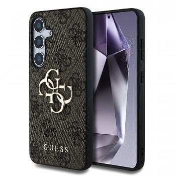 Zadní kryt Guess PU 4G Metal Logo pro Samsung Galaxy S25+ Brown