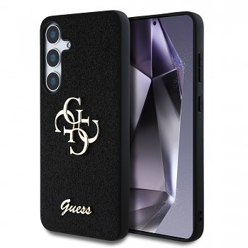 Zadní kryt Guess PU Fixed Glitter 4G Metal Logo pro Samsung Galaxy S25+ Black