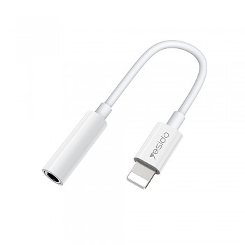 Adaptér Yesido YAU31 Audio Bluetooth Lightning - 3,5 mm jack bílý