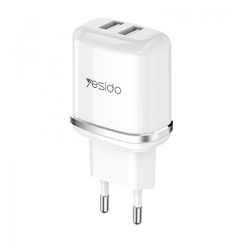 Adaptér Yesido YC26 EU 18W Dual bílý