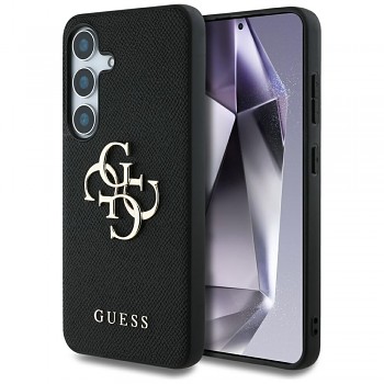 Originální zadní kryt GUESS Grained Big 4G Logo Small Classic Logo do Samsung Galaxy S25 black