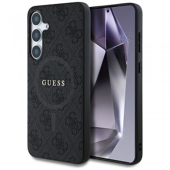 Originální zadní kryt GUESS 4G Colored Ring Classic Logo Magsafe pro Samsung Galaxy S25 black