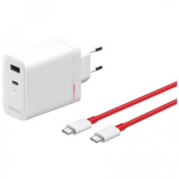 Rychlonabíječka OnePlus SUPERVOOC s datovým kabelem USB-C 120W Dual bílá 