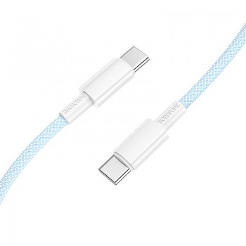 Datový kabel Borofone BX117 Source USB-C - USB-C PD 60W 3A 1m modrý