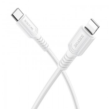 Datový kabel Borofone BX116 Certain USB-C - Lightning PD 27W 1m bílý