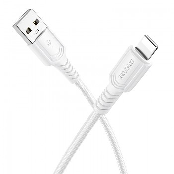 Datový kabel Borofone BX116 Certain USB-A - Lightning 2,4A 1m bílý