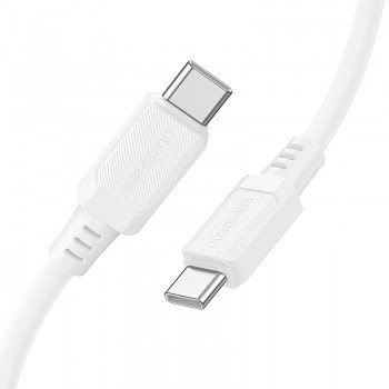 Datový kabel Borofone BX115 Lotto USB-C - USB-C PD 60W 3A 1m bílý