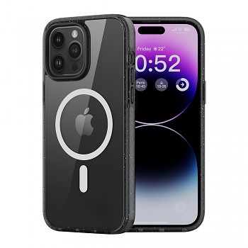 Zadní kryt Rock Crystal Shield Series Magnetic pro iPhone 14 Pro clear-black