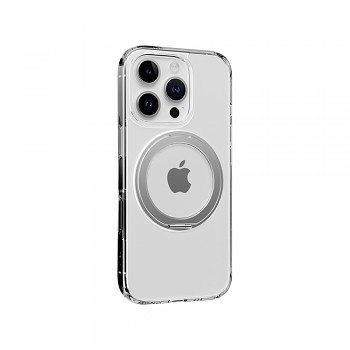 Zadní kryt Rock Crystal Rotating Series Magnetic pro iPhone 16 Pro transparentní