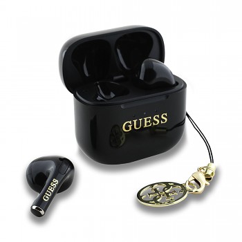 Bezdrátová sluchátka Guess Classic Logo Charm TWS Black