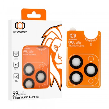 Tvrzené sklo Tel Protect Titanium Lens 99% AR na fotoaparát pro iPhone 13 Pro-13 Pro Max black (3 pcs)