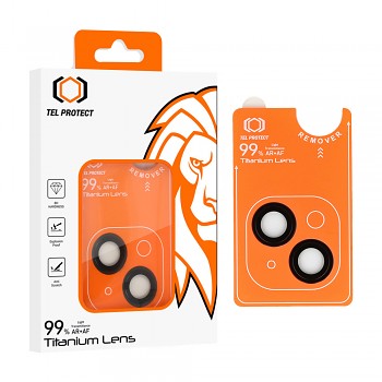 Tvrzené sklo Tel Protect Titanium Lens 99% AR na fotoaparát pro iPhone 14-14 Plus black (2 pcs)