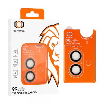 Tvrzené sklo Tel Protect Titanium Lens 99% AR na fotoaparát pro iPhone 16-16 Plus transparent (2 pcs)