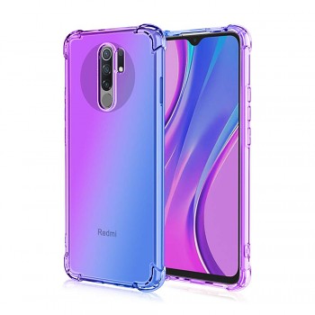 Zadní silikonový kryt na Xiaomi Redmi 9 Shock duhový fialovo-modrý