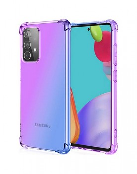 Zadní silikonový kryt na Samsung A52 Shock duhový fialovo-modrý