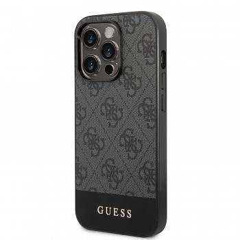 Guess 4G Stripe Zadní Kryt pro iPhone 14 Pro Max Grey