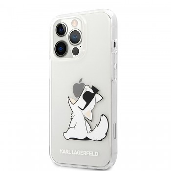 Karl Lagerfeld PC/TPU Choupette Eat Zadní Kryt pro iPhone 13 Pro Max Transparent