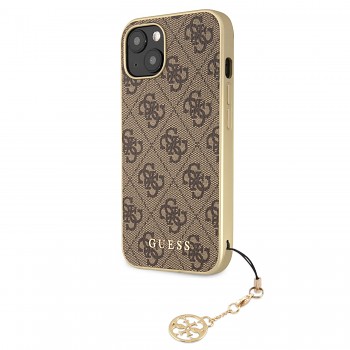 Zadní kryt Guess 4G Charms pro iPhone 13 Brown