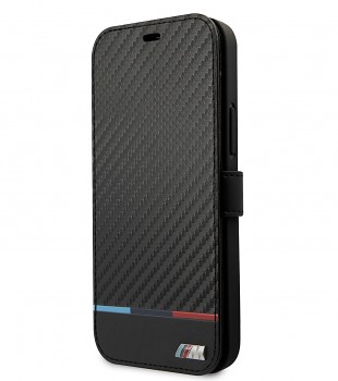 BMW M Book Carbon Stripe Pouzdro pro iPhone 13 mini Black