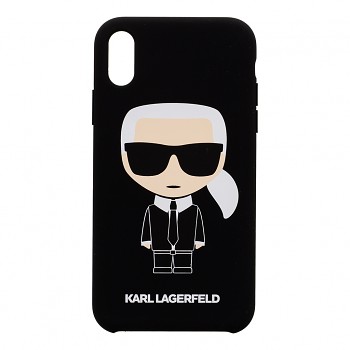 Karl Lagerfeld Full Body Iconic Silikonové Pouzdro pro iPhone XR Black