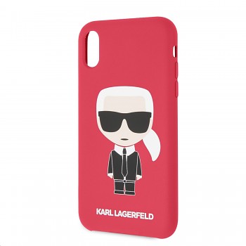 Karl Lagerfeld Full Body Iconic Silikonové Pouzdro pro iPhone XR Red