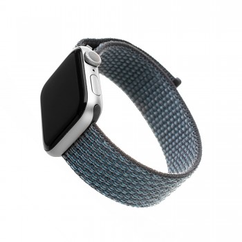 Nylonový řemínek FIXED Nylon Strap pro Apple Watch 42/44/45/49mm, temně šedý