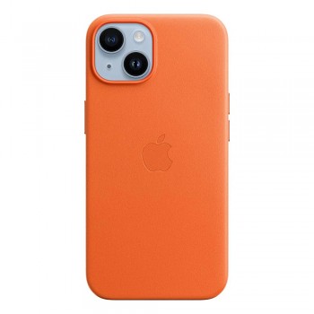 MPP83ZM/A Apple Kožený Kryt vč. MagSafe pro iPhone 14 Orange