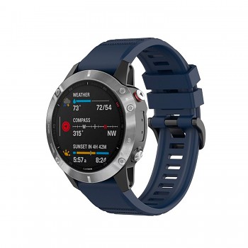 Silikonový řemínek FIXED Silicone Strap pro Garmin QuickFit 22mm, modrý