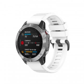 Silikonový řemínek FIXED Silicone Strap pro Garmin QuickFit 22mm, bílý