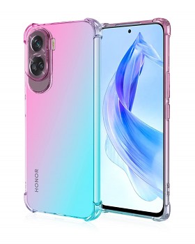 Zadní kryt na Honor 90 Lite 5G Shock duhový mentolovo-růžový