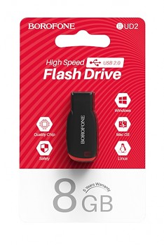 Flash disk Borofone BUD2 8GB černý