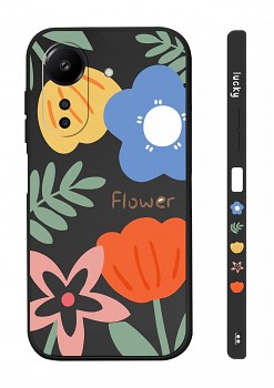 Zadní kryt Design na Xiaomi Redmi 13C Malované květy černý