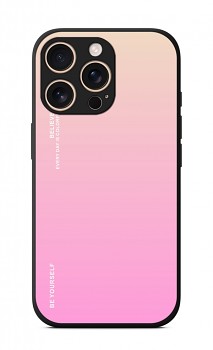 Zadní pevný kryt LUXURY na iPhone 16 Pro duhový meruňkový 