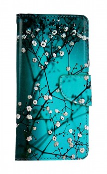 Knížkové pouzdro na Xiaomi Redmi 13C 5G Modré s květy