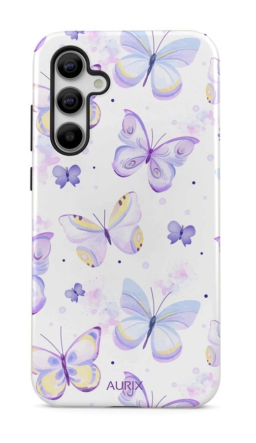 Kryt AURIX Samsung A55 pevný Butterflies 126968 (pouzdro neboli obal na mobil Samsung A55)