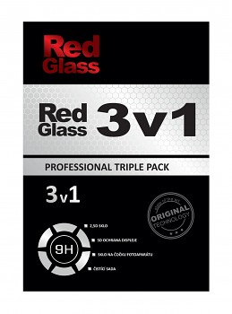 Set ochrany telefonu RedGlass na iPhone 14 Plus Triple Pack