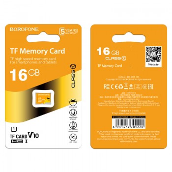 Paměťová karta Borofone 16GB SDHC Class 10