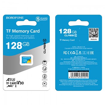 Paměťová karta Borofone 128GB SDXC U3 Class 10