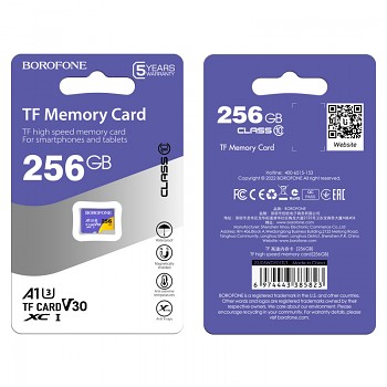 Paměťová karta Borofone 256GB SDXC U3 Class 10