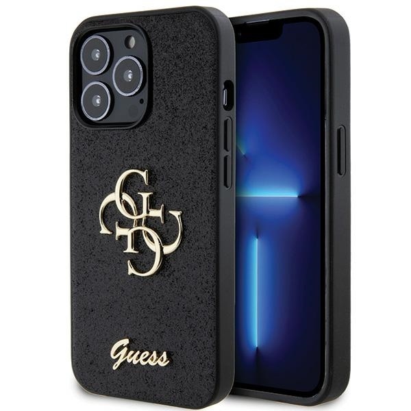 Originální pouzdro GUESS hardcase Glitter Script Big 4G GUHCP13LHG4SGK pro Iphone 13 Pro black