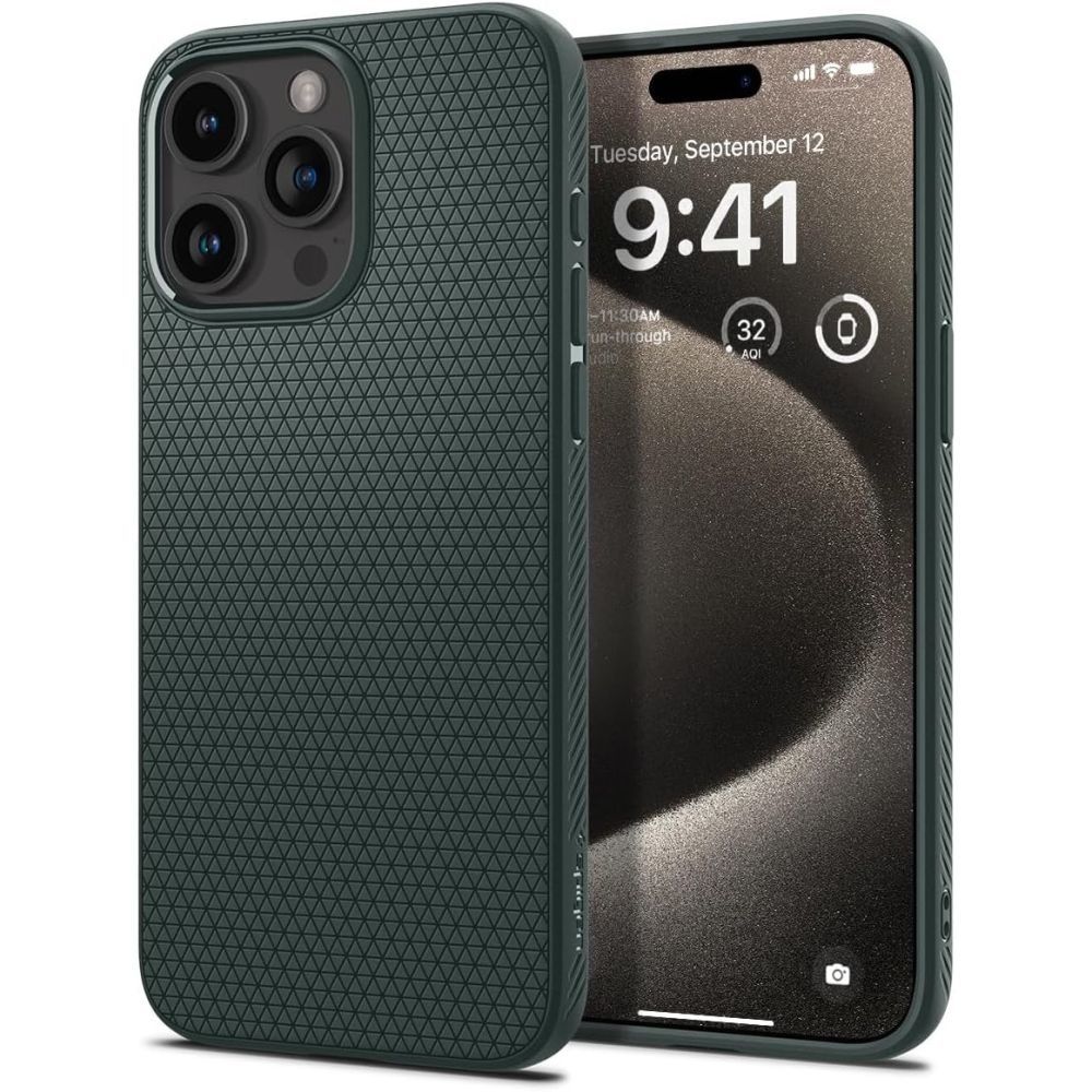 Pouzdro SPIGEN Liquid Air ACS06564 pro Iphone 15 Pro Max - Abyss Green