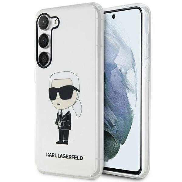 Originální pouzdro KARL LAGERFELD Ikonik Karl Lagerfeld KLHCS23SHNIKTCT pro Samsung Galaxy S23 transparentní