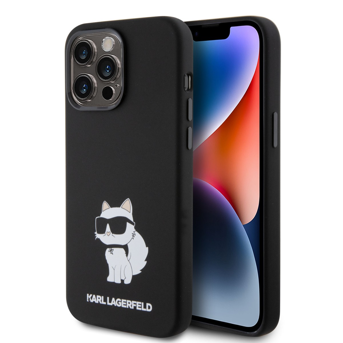 Karl Lagerfeld Liquid Silicone Choupette NFT Zadní Kryt pro iPhone 15 Pro Black