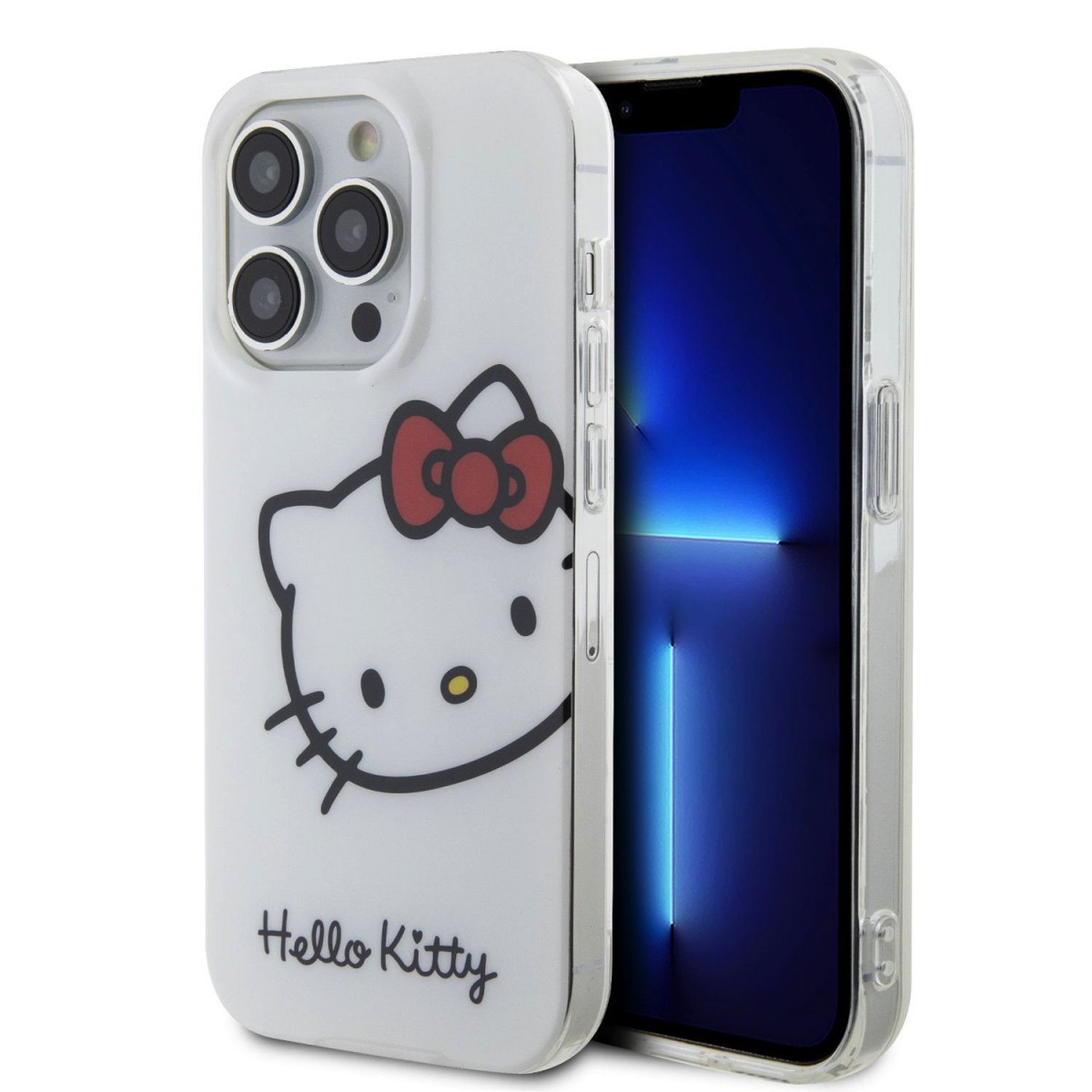 Hello Kitty IML Head Logo Zadní Kryt pro iPhone 15 Pro White 