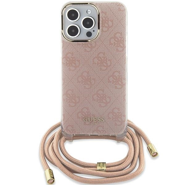 Originální pouzdro GUESS Crossbody Cord 4G Print hardcase GUHCP15SHC4SEP pro Iphone 13/14/15 pink