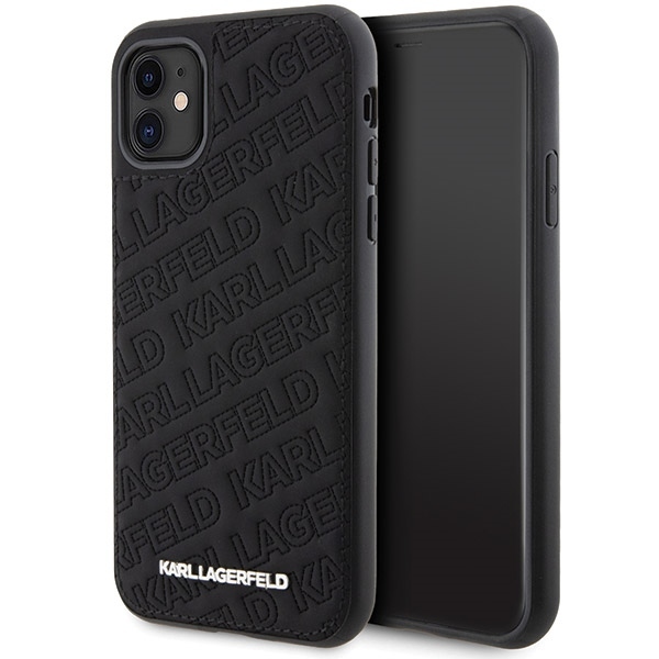 Originální pouzdro KARL LAGERFELD hardcase Quilted K Pattern KLHCN61PQKPMK pro Iphone 11/ Xr Black